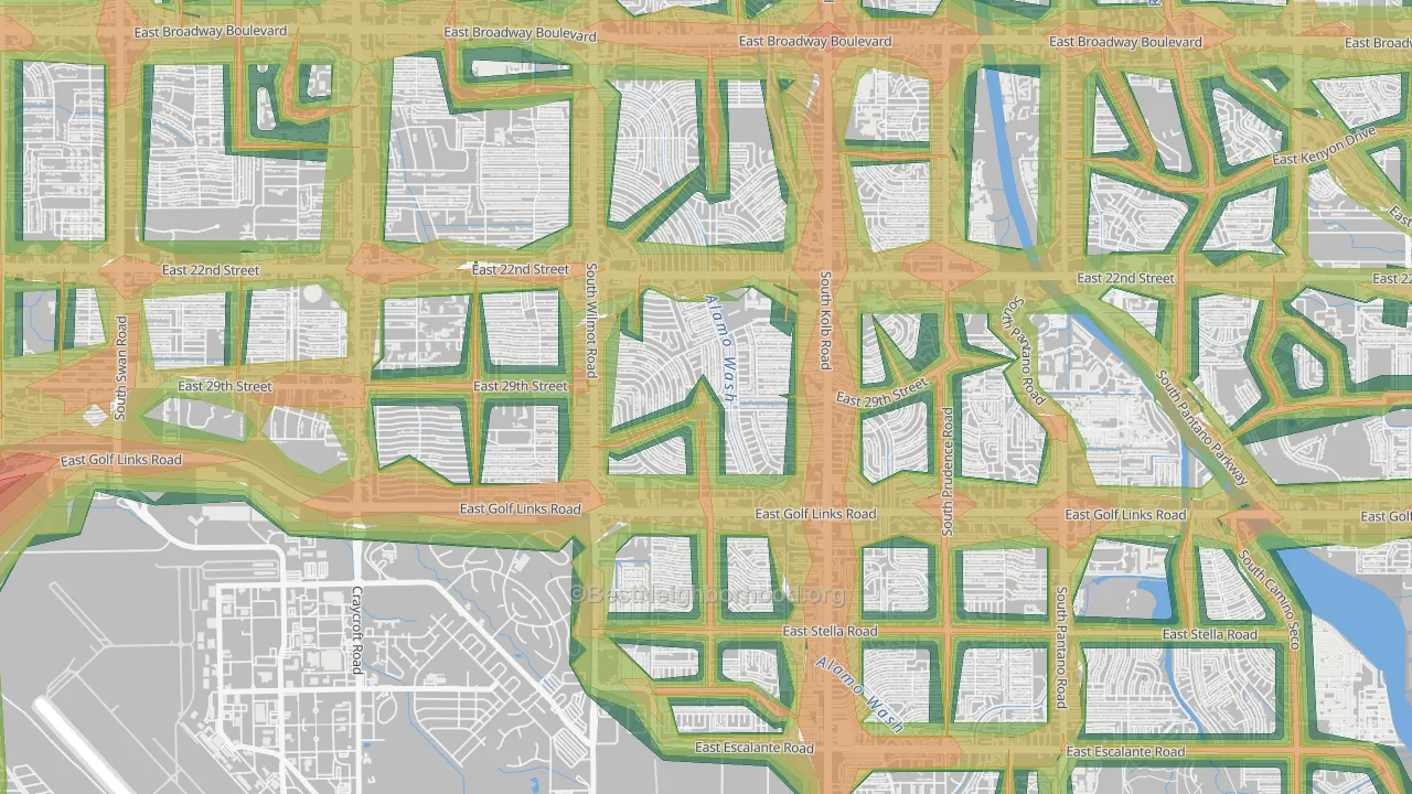 Terra del Sol, Tucson, AZ Map of Noise Levels in Terra del Sol