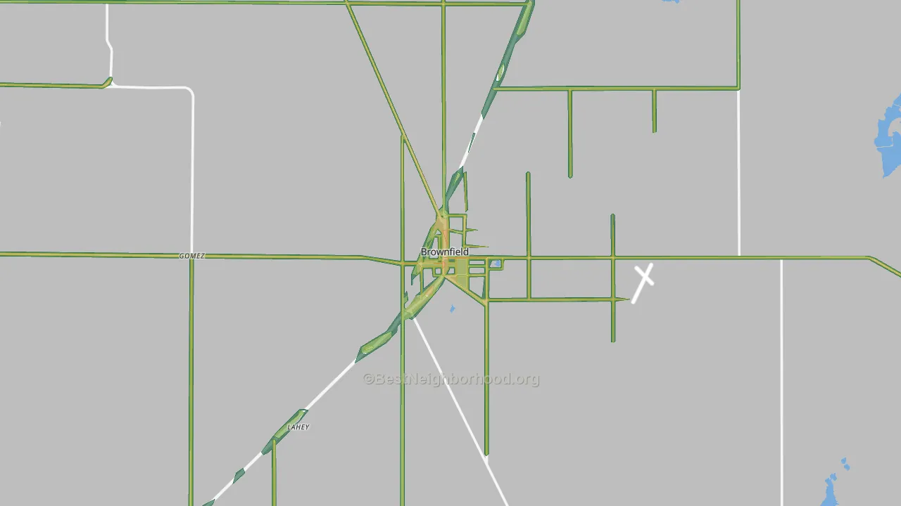 Terry County, TX Map of Noise Levels in Terry County