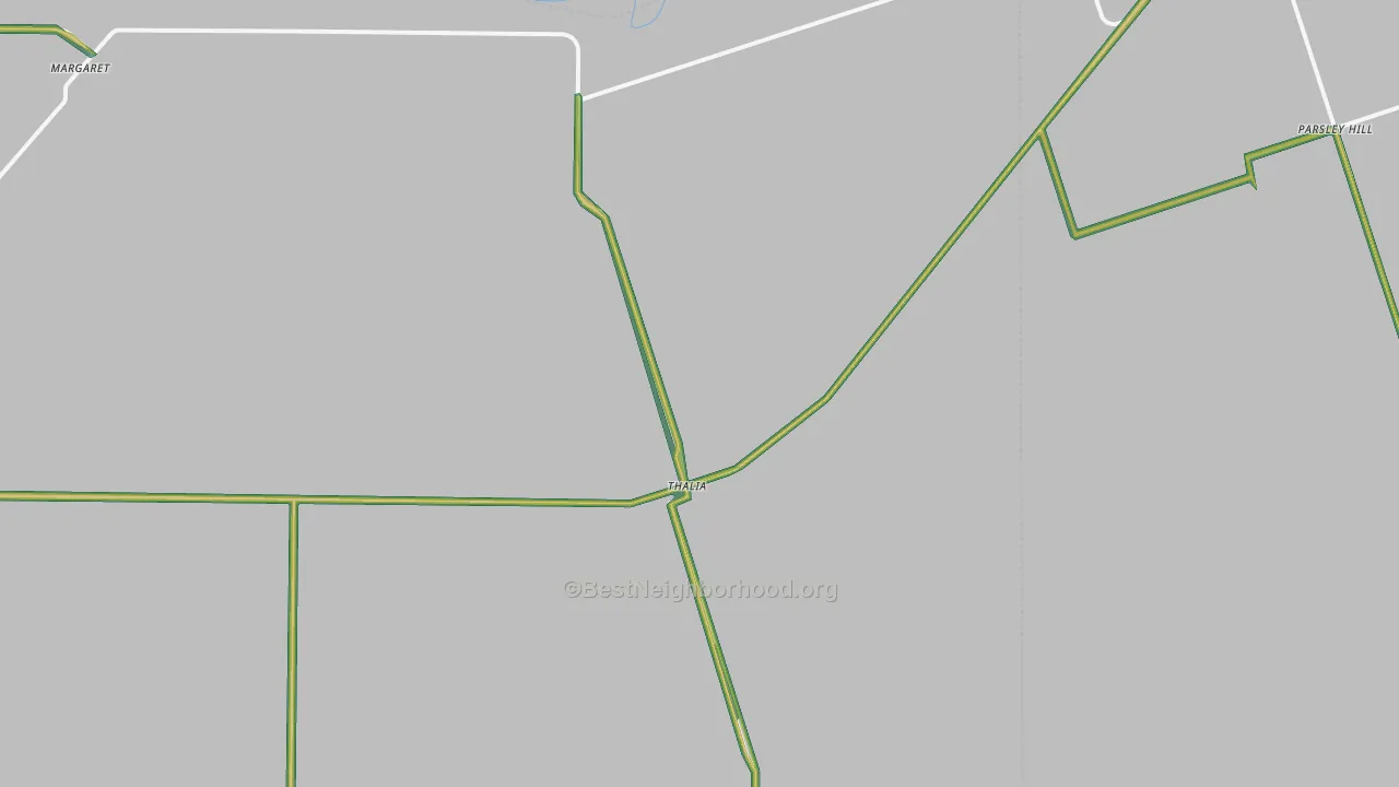 Thalia, TX Map of Noise Levels in Thalia