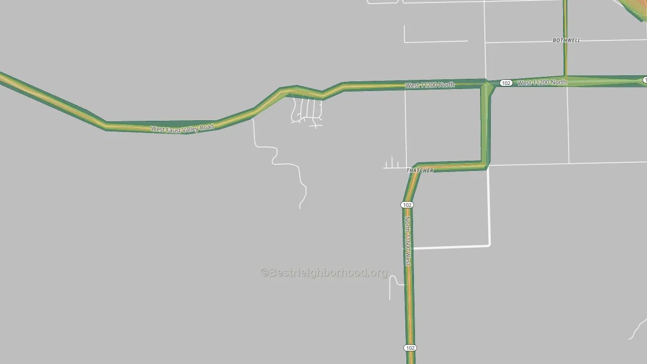 Thatcher, UT Map of Noise Levels in Thatcher
