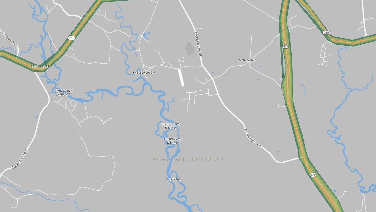 The Borough, NC Map of Noise Levels in The Borough
