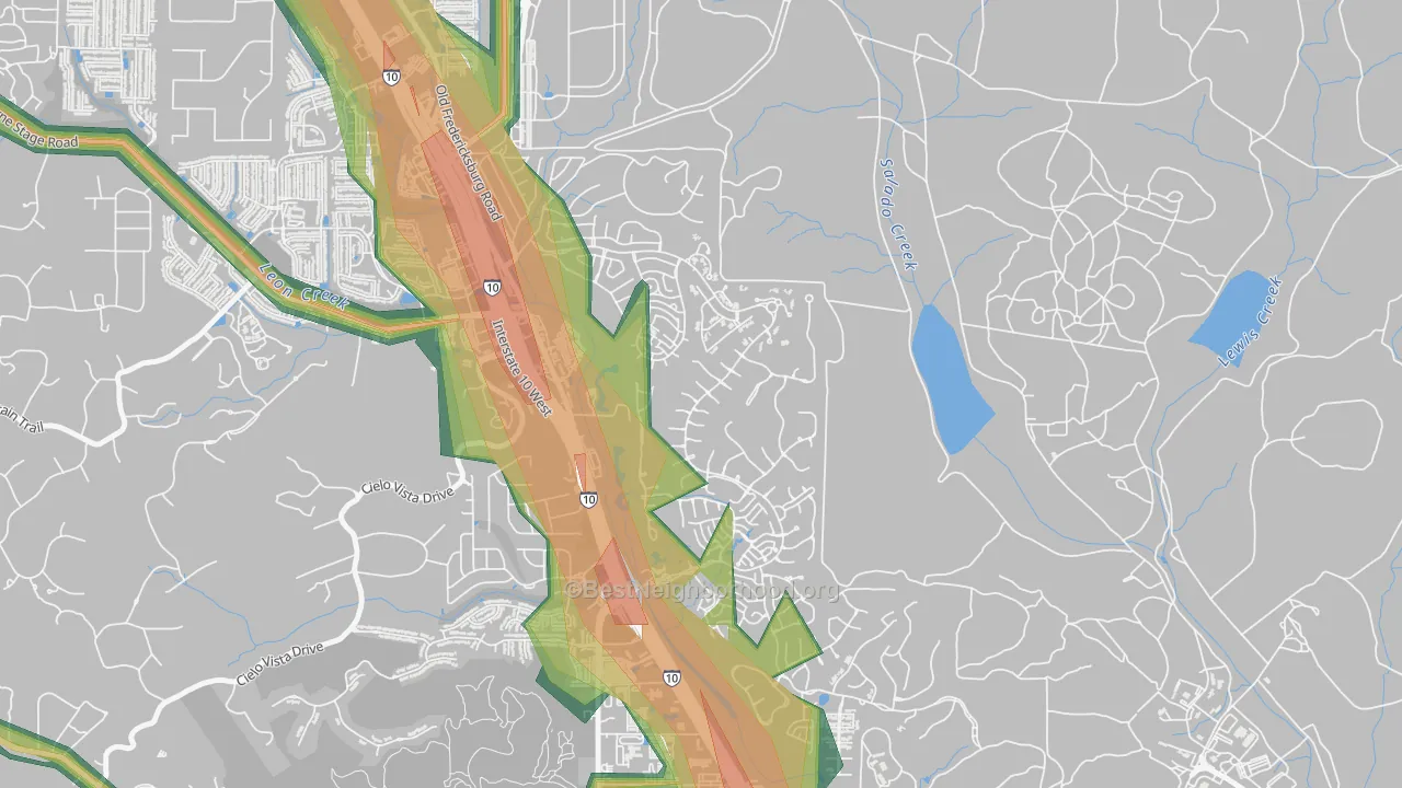 The Dominion, San Antonio, TX Map of Noise Levels in The Dominion