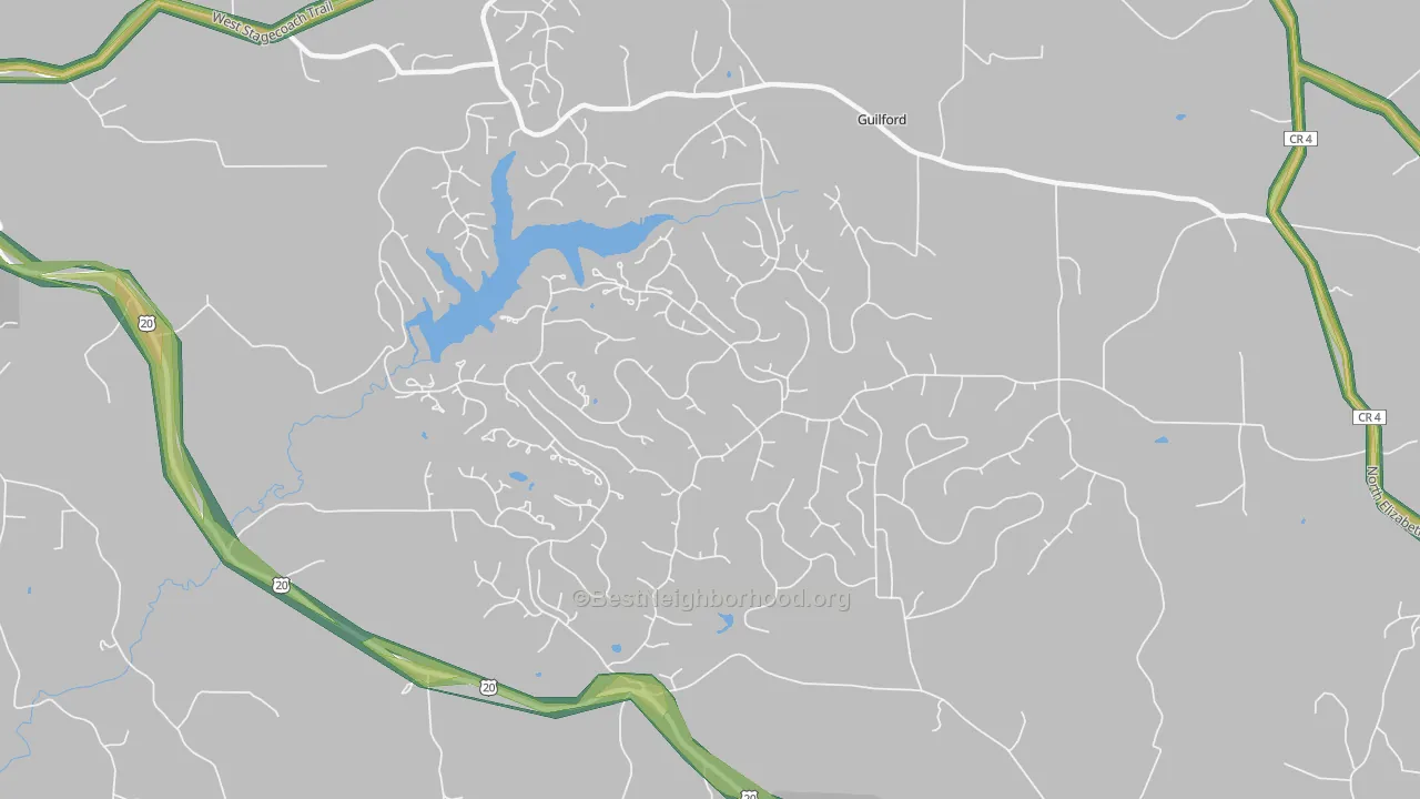 The Galena Territory, IL Map of Noise Levels in The Galena Territory