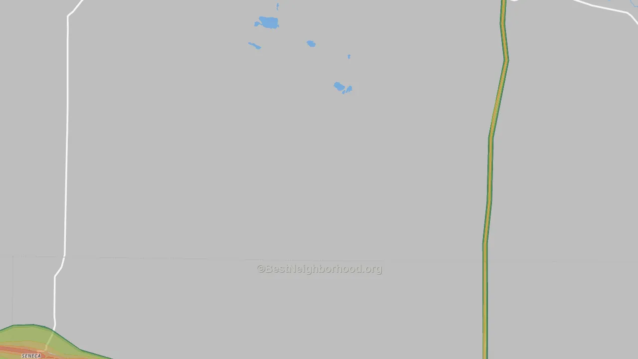 Thedford, NE Map of Noise Levels in Thedford