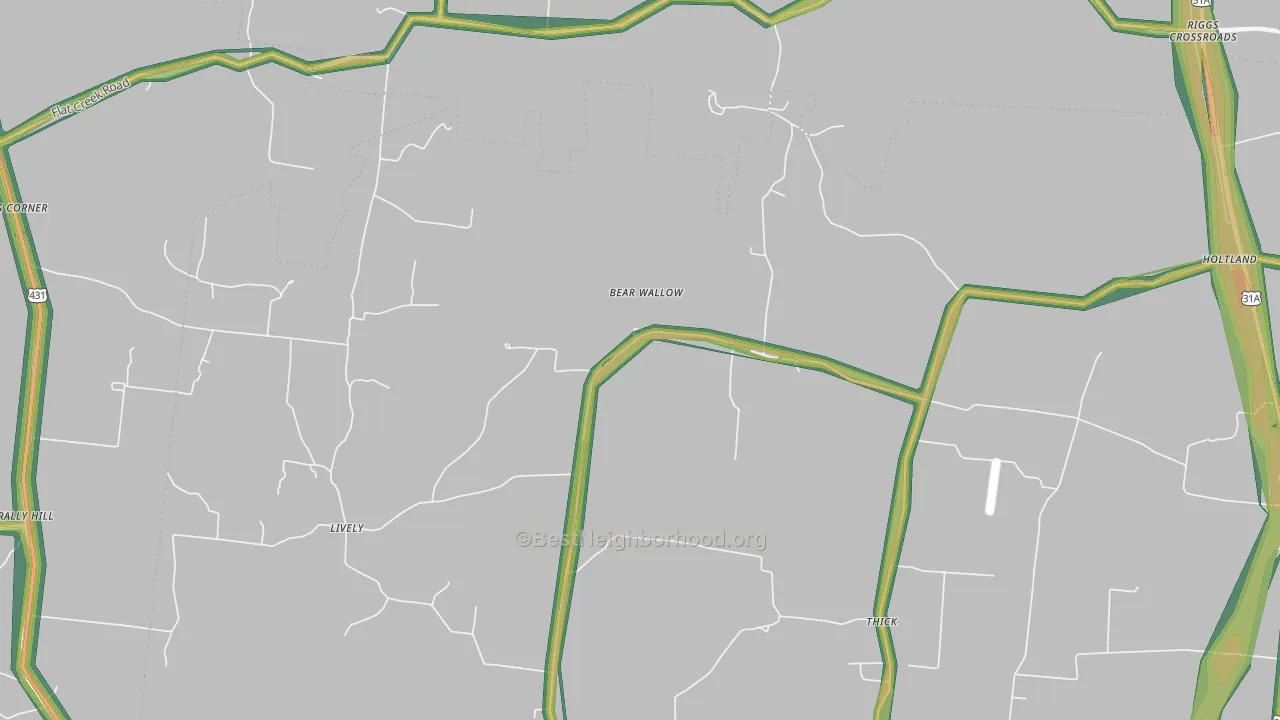 Thick, TN Map of Noise Levels in Thick
