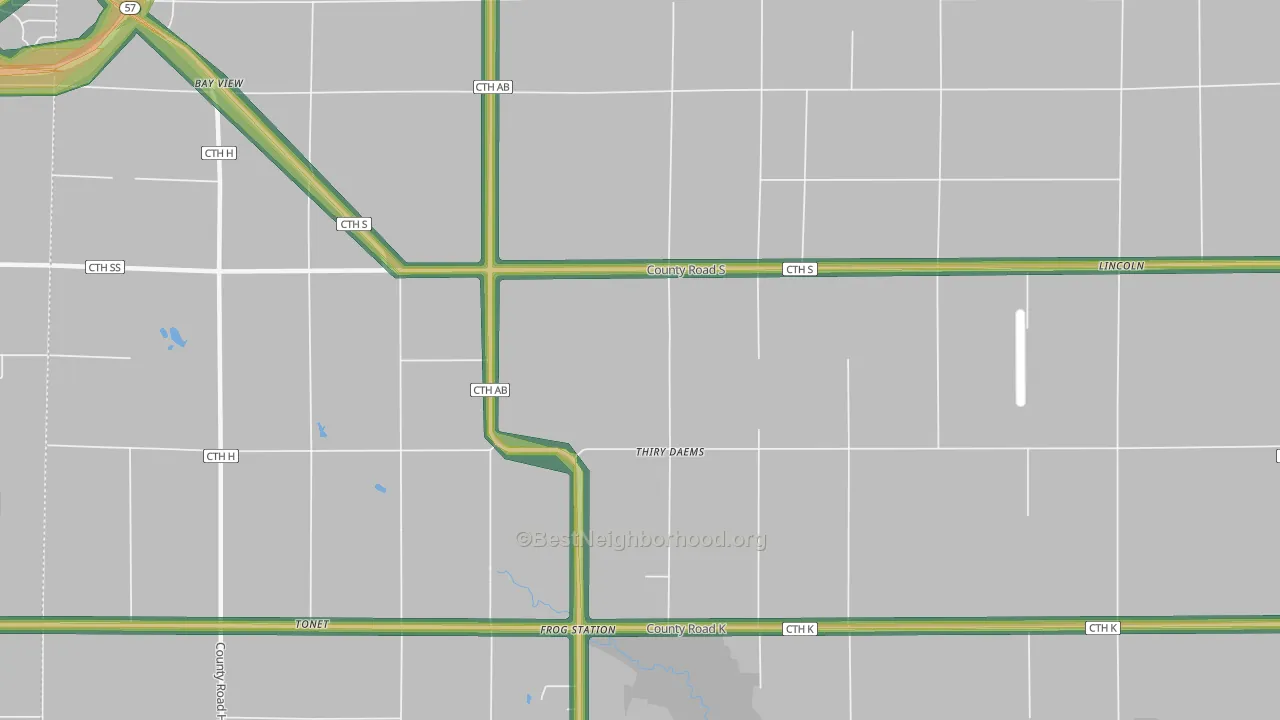 Thiry Daems, WI Map of Noise Levels in Thiry Daems