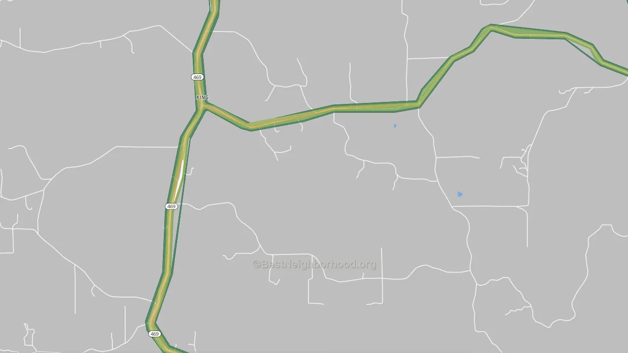 Thomasville, MS Map of Noise Levels in Thomasville