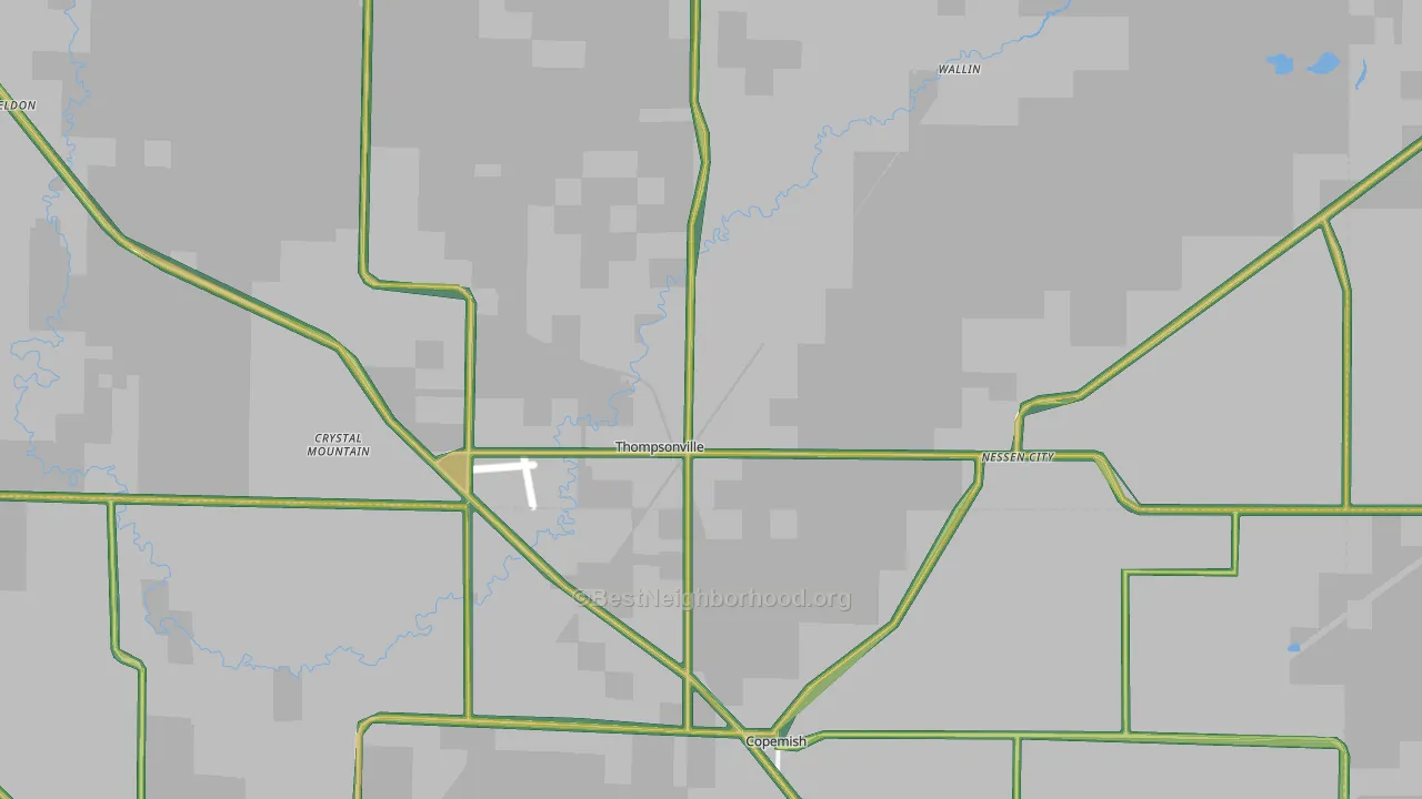 Thompsonville, MI Map of Noise Levels in Thompsonville