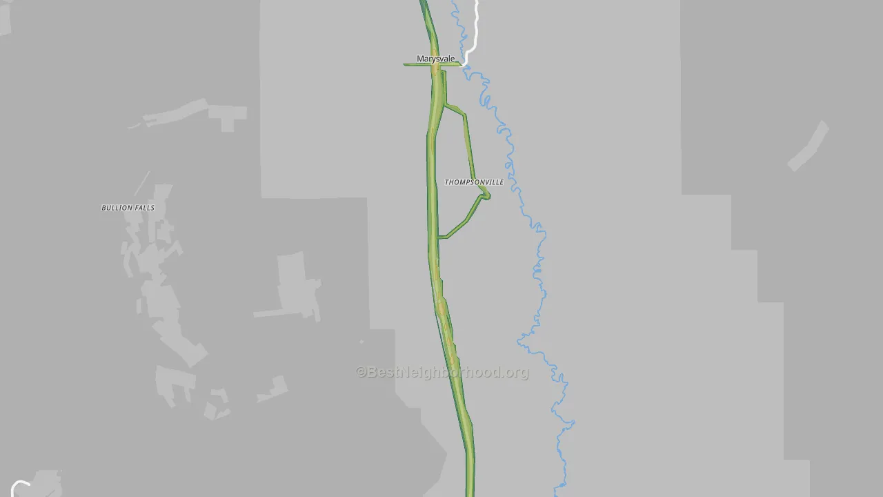 Thompsonville, UT Map of Noise Levels in Thompsonville