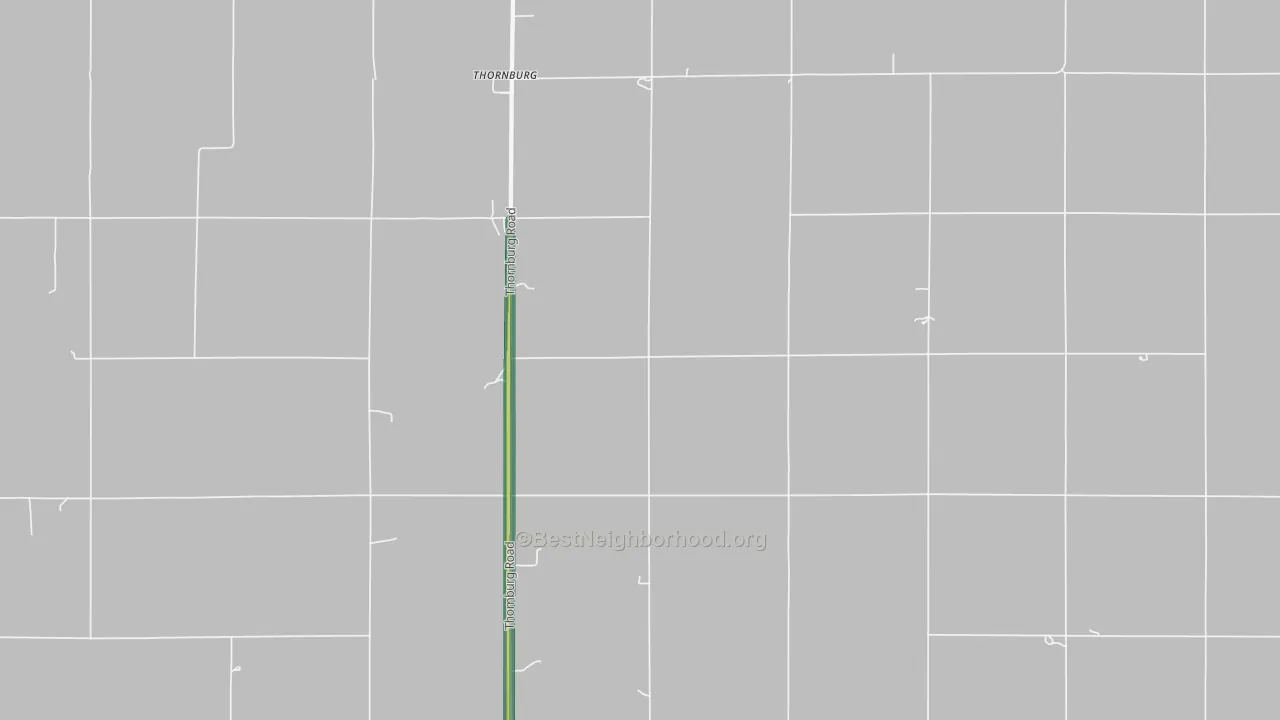 Thornburg, KS Map of Noise Levels in Thornburg