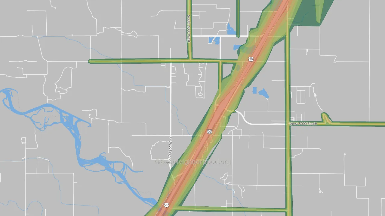 Thornton, ID Map of Noise Levels in Thornton