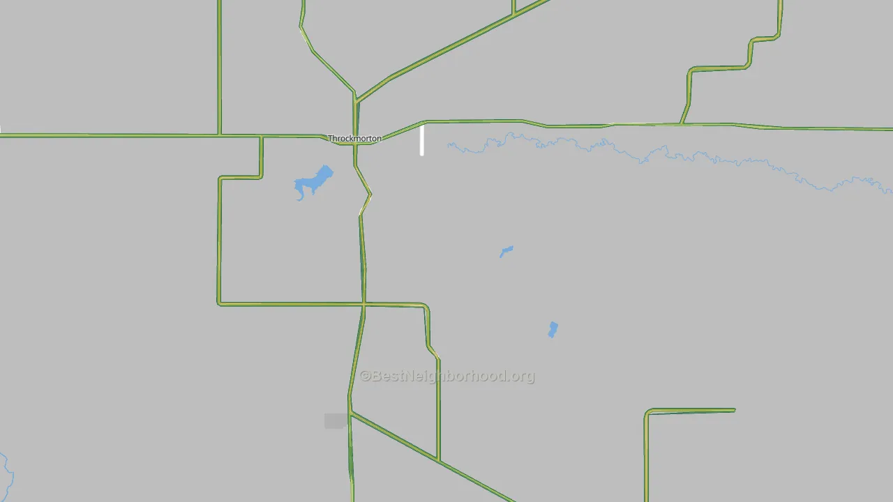 Throckmorton County, TX Map of Noise Levels in Throckmorton County