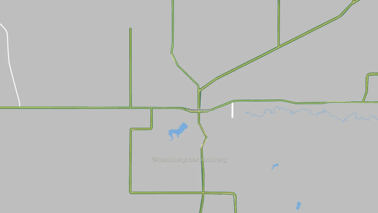 Throckmorton, TX Map of Noise Levels in Throckmorton