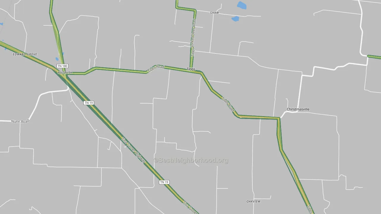 Tibbs, TN Map of Noise Levels in Tibbs