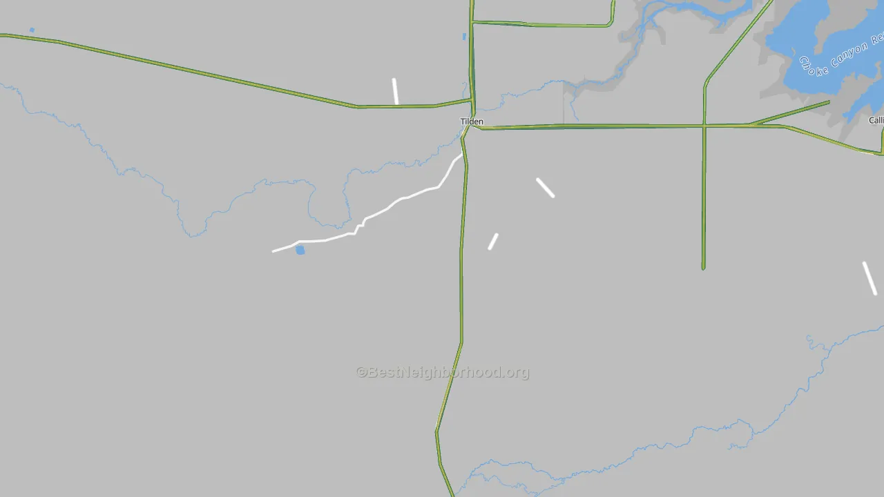 Tilden, TX Map of Noise Levels in Tilden