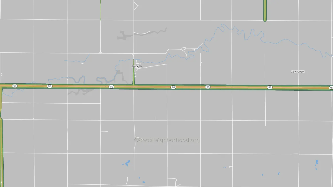 Timken, KS Map of Noise Levels in Timken