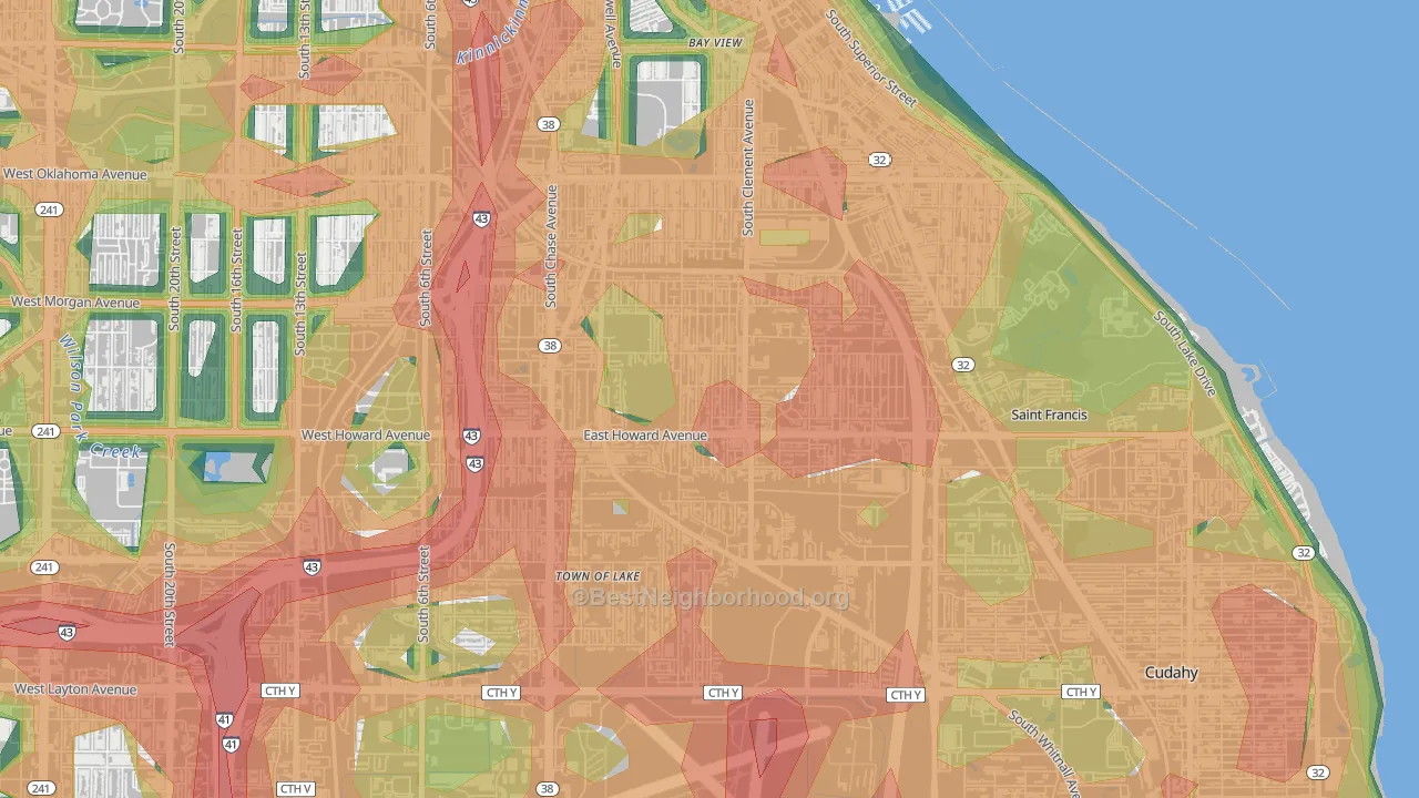 Tippecanoe, Milwaukee, WI Map of Noise Levels in Tippecanoe