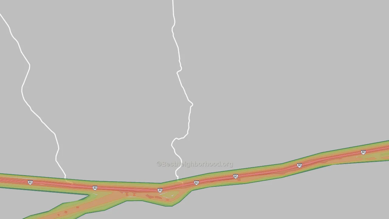 Tipton, WY Map of Noise Levels in Tipton