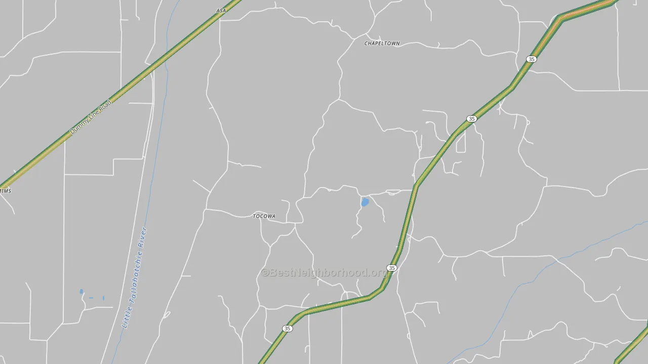 Tocowa, MS Map of Noise Levels in Tocowa