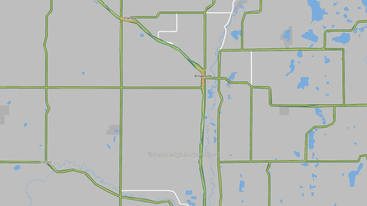 Todd County, MN Map of Noise Levels in Todd County