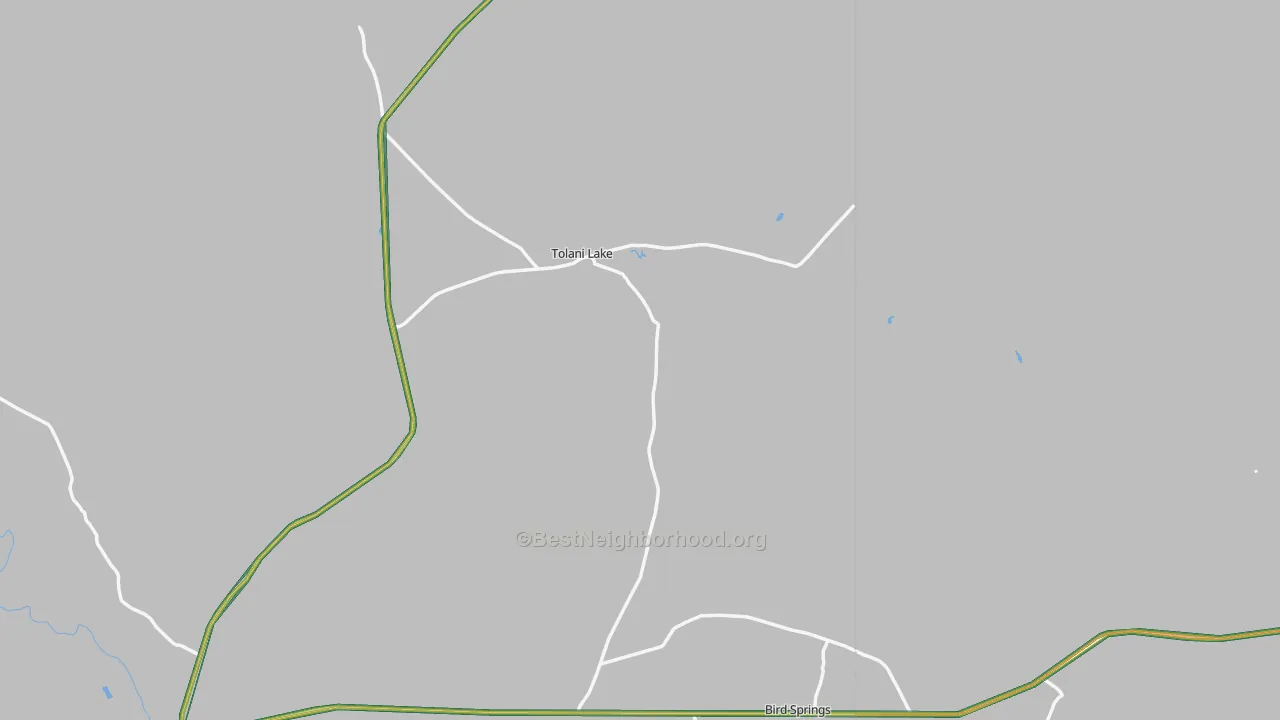 Tolani Lake, AZ Map of Noise Levels in Tolani Lake