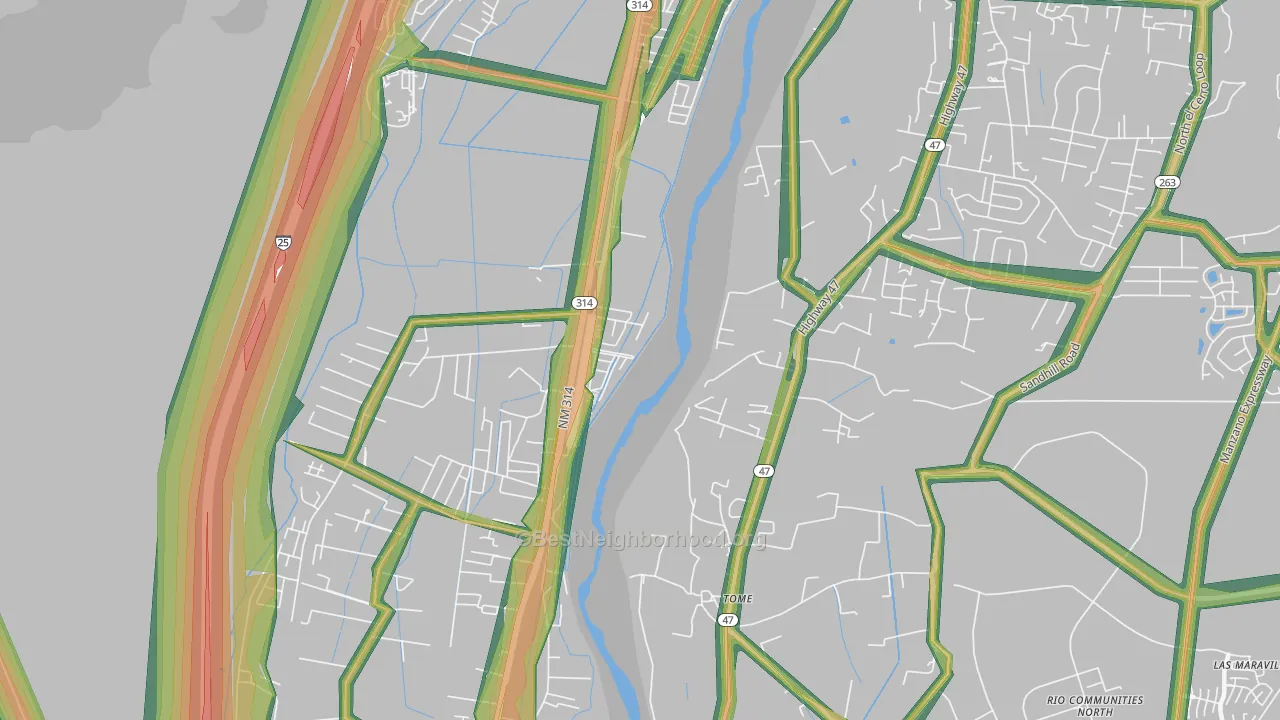 Tome, NM Map of Noise Levels in Tome