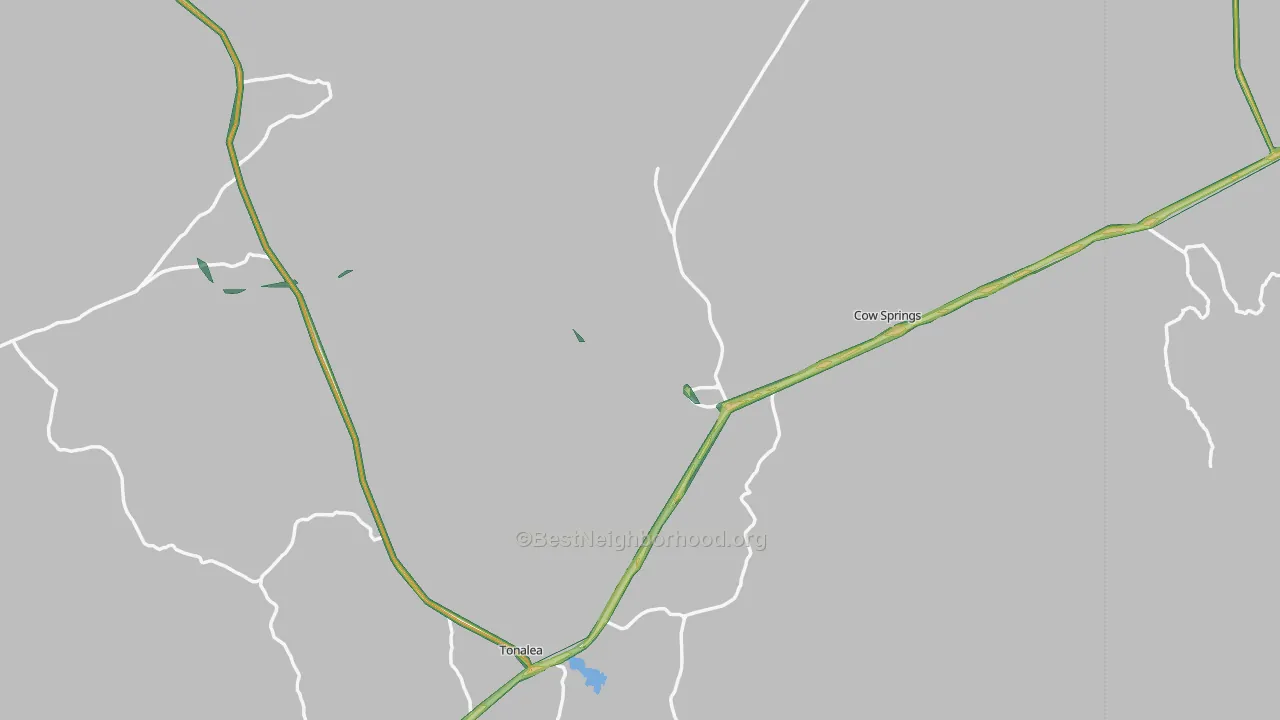 Tonalea, AZ Map of Noise Levels in Tonalea