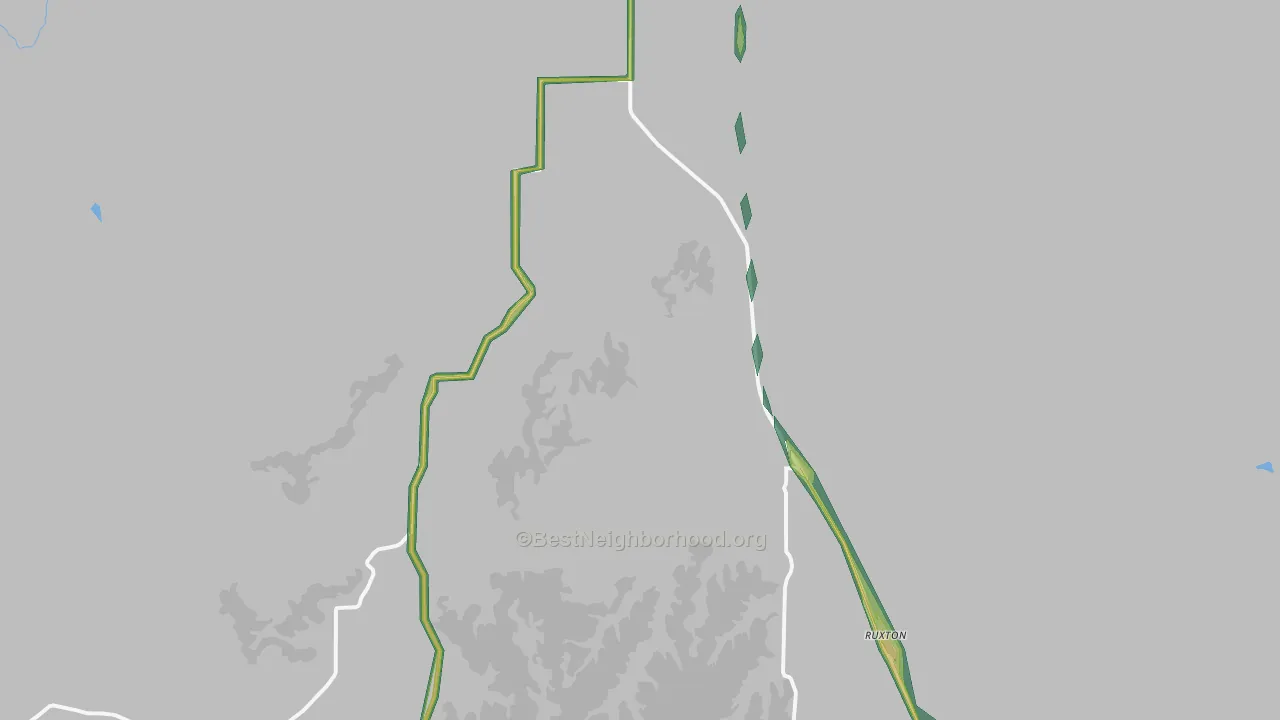 Toonerville, CO Map of Noise Levels in Toonerville