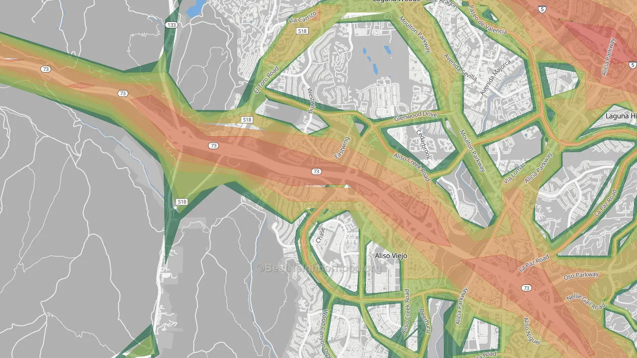 Top-of-the-World, CA Map of Noise Levels in Top-of-the-World