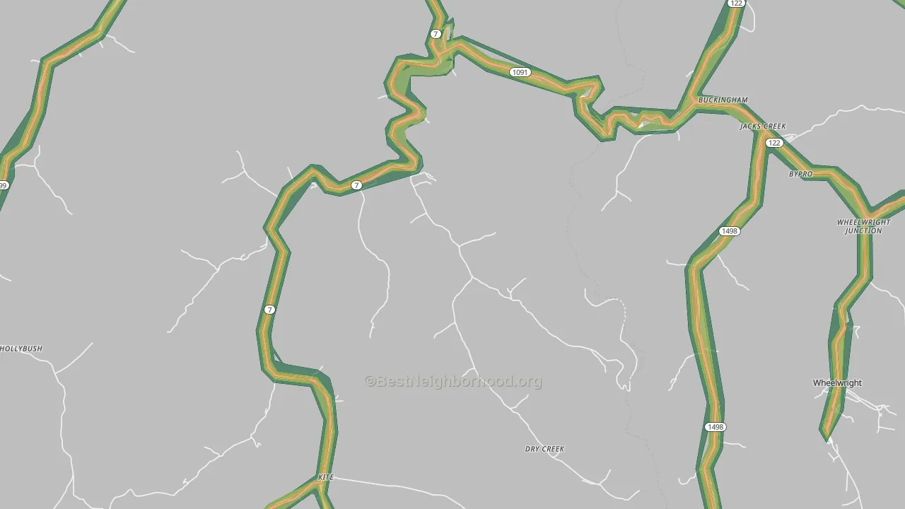 Topmost, KY Map of Noise Levels in Topmost