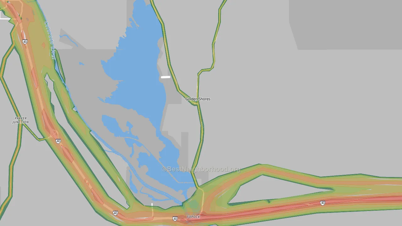 Topock, AZ Map of Noise Levels in Topock