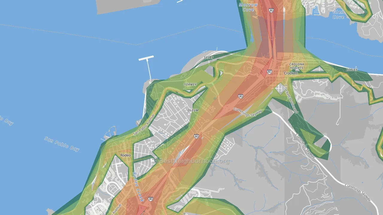 Tormey, CA Map of Noise Levels in Tormey