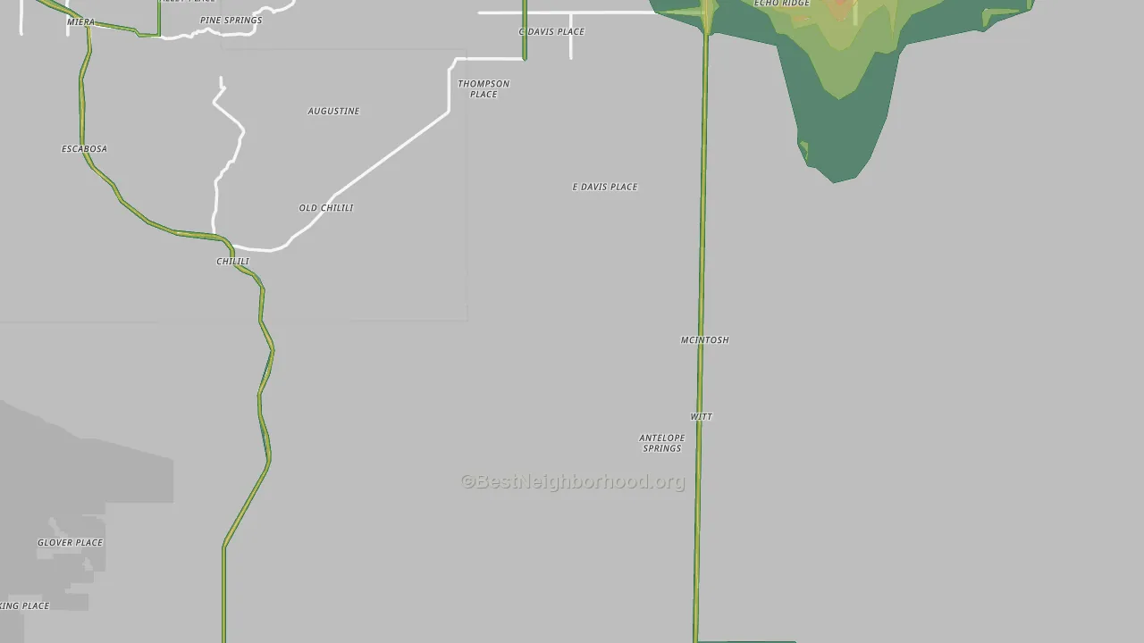 Torrance County, NM Map of Noise Levels in Torrance County