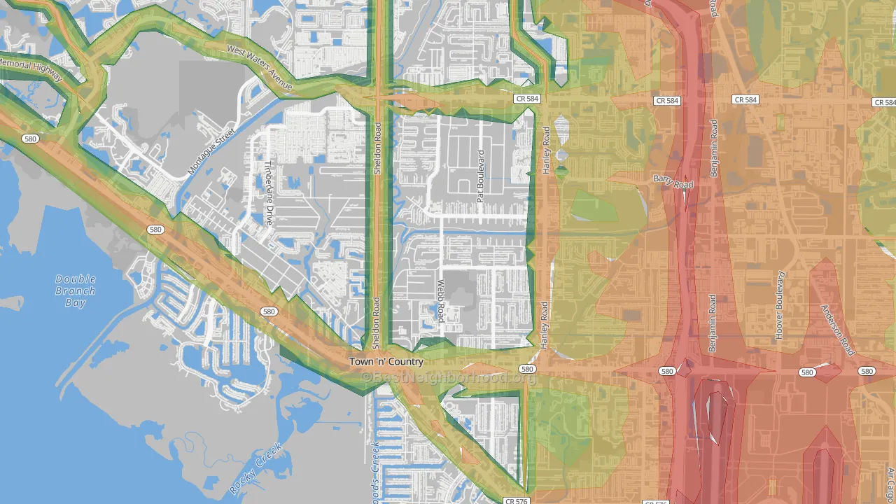 Town 'N Country Park, Town 'n' Country, FL Map of Noise Levels in Town 'N Country Park