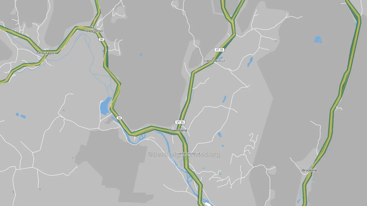 Townshend, VT Map of Noise Levels in Townshend
