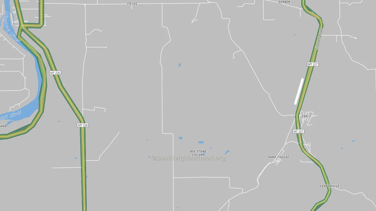 Tracy, MT Map of Noise Levels in Tracy