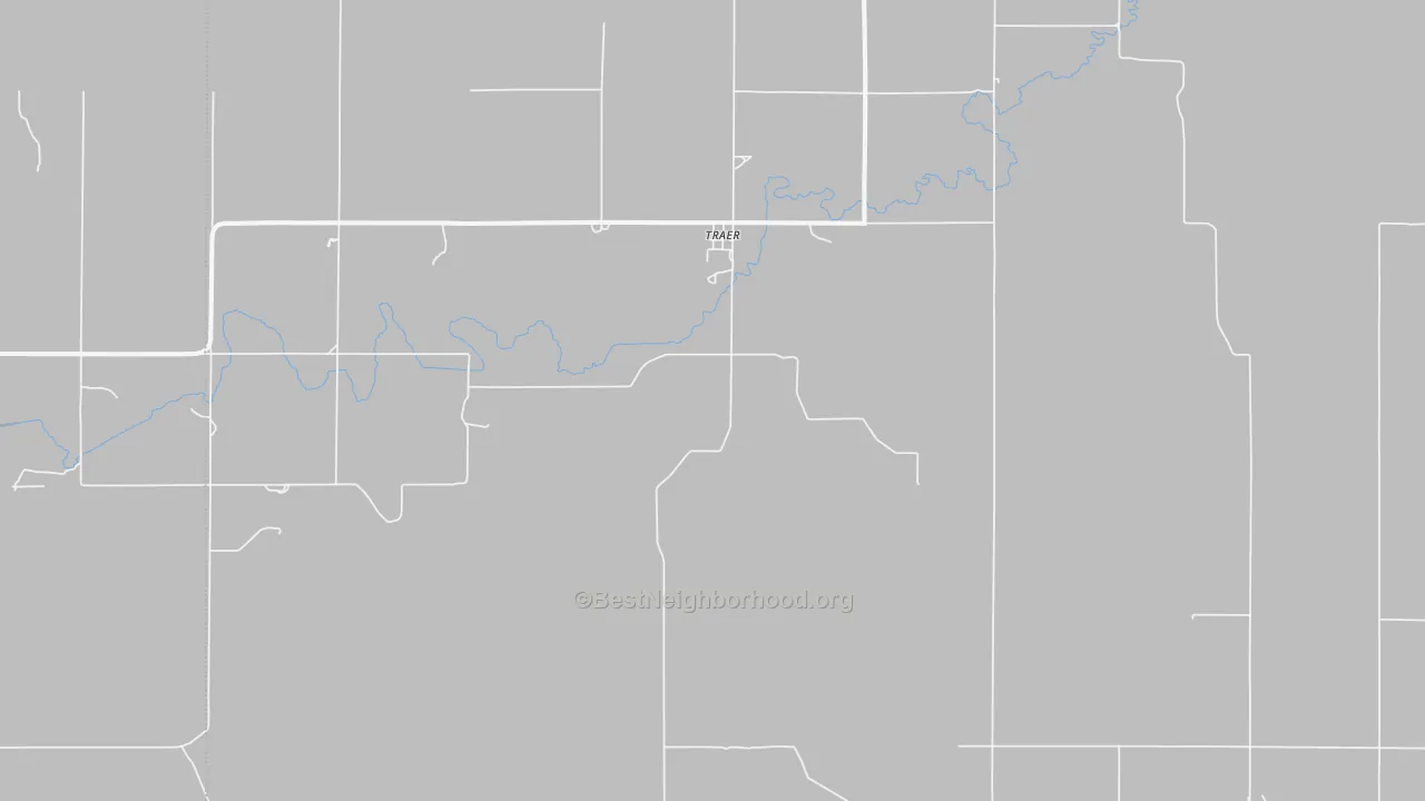 Traer, KS Map of Noise Levels in Traer