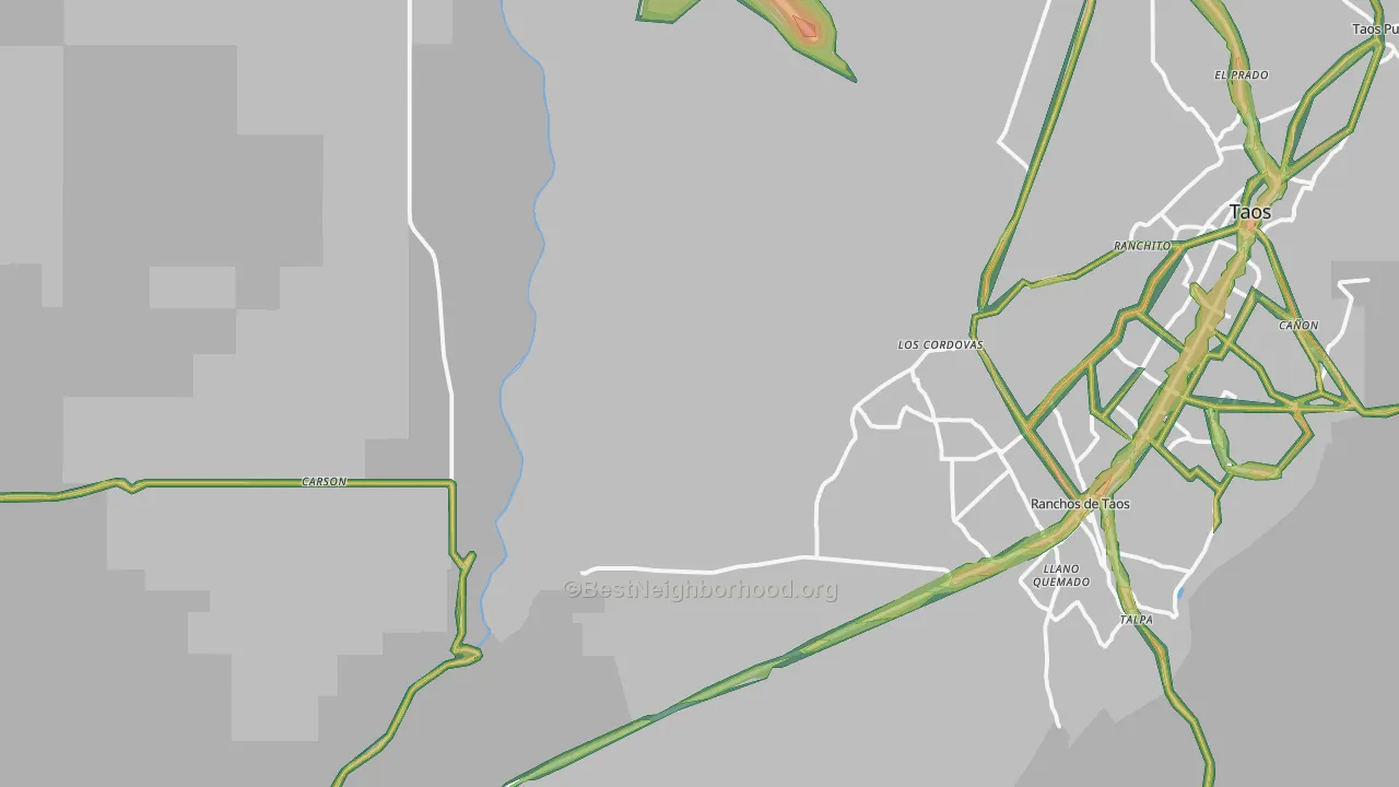 Trampas, NM Map of Noise Levels in Trampas