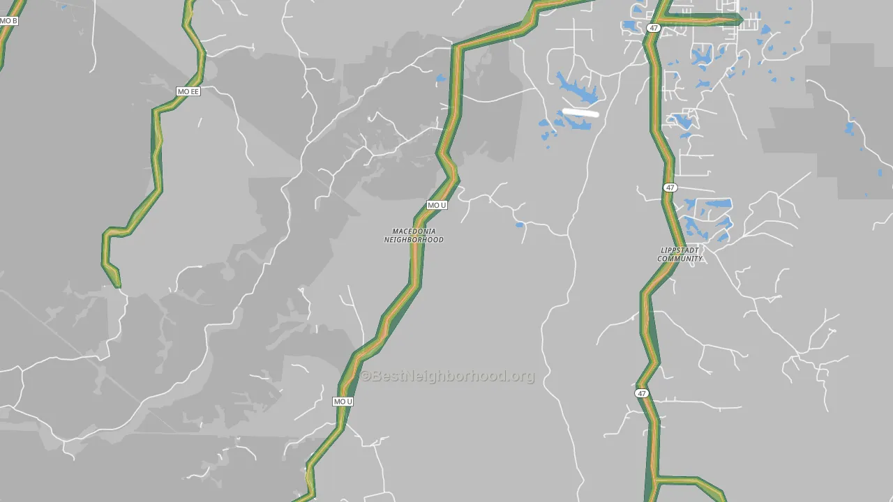 Treloar, MO Map of Noise Levels in Treloar