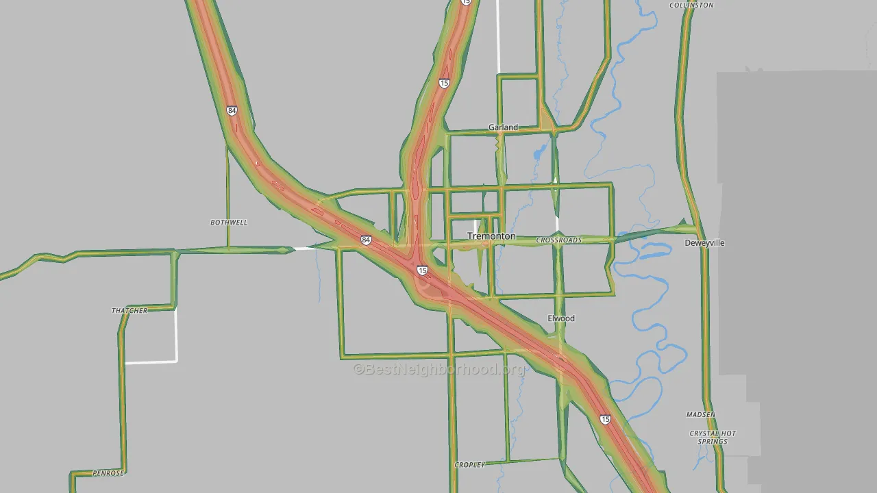 Tremonton, UT Map of Noise Levels in Tremonton