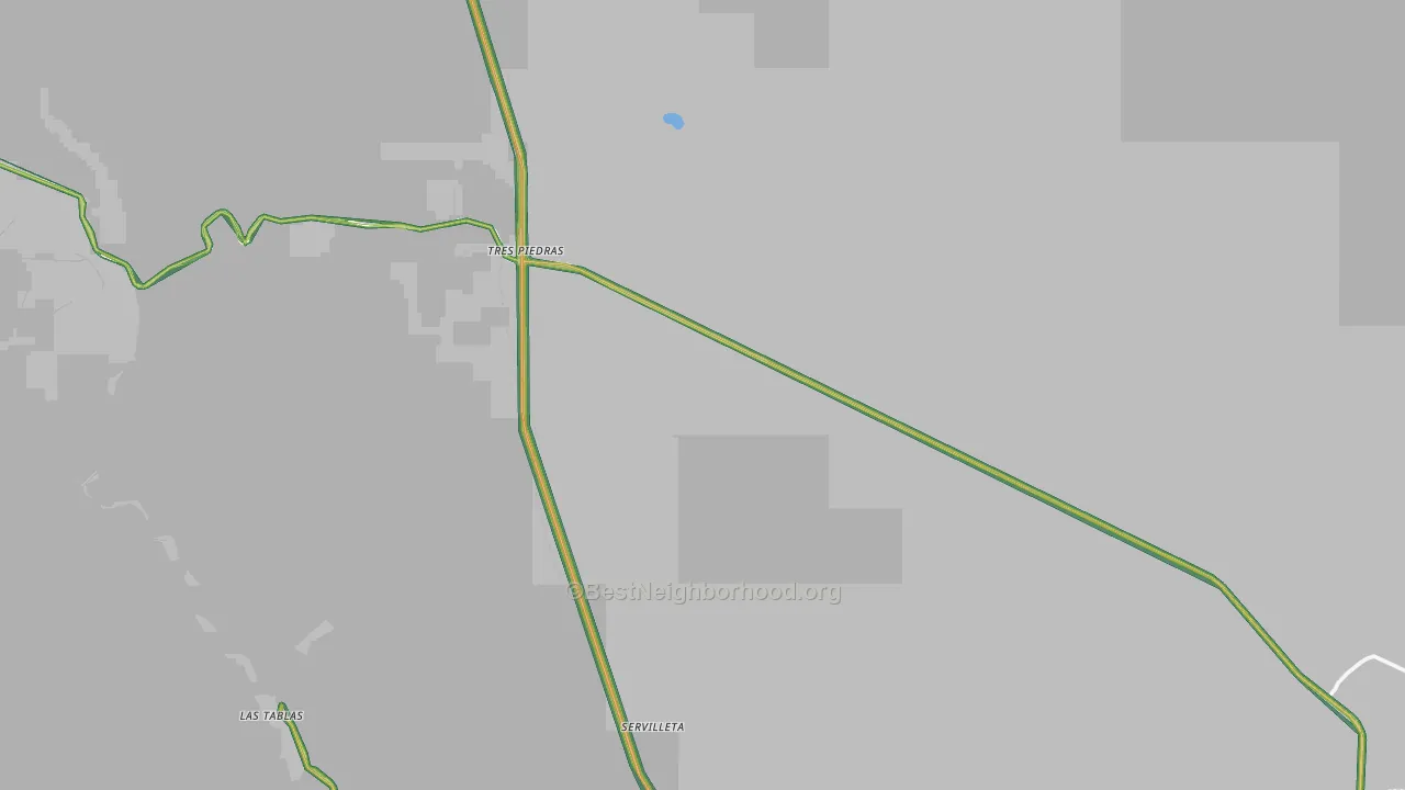 Tres Piedras, NM Map of Noise Levels in Tres Piedras