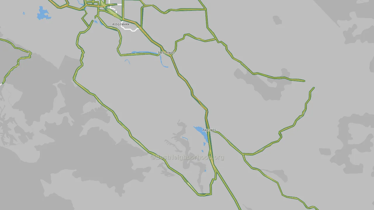 Tres Pinos, CA Map of Noise Levels in Tres Pinos