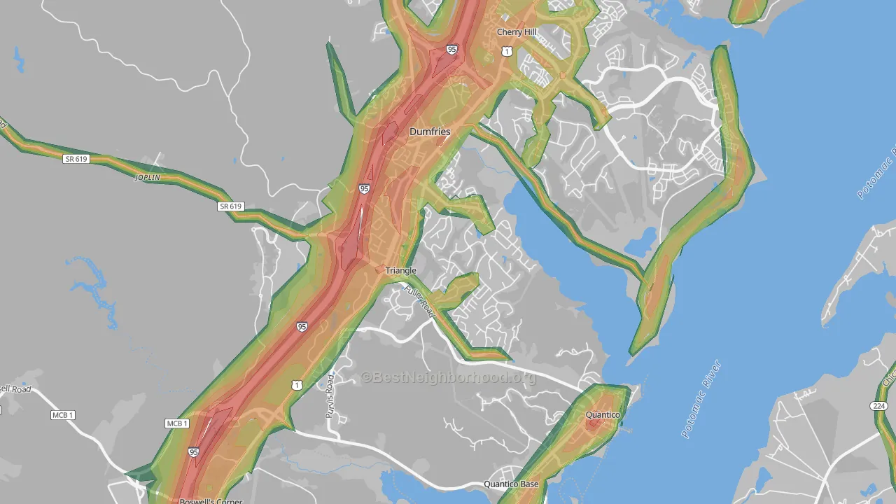 Triangle, VA Map of Noise Levels in Triangle