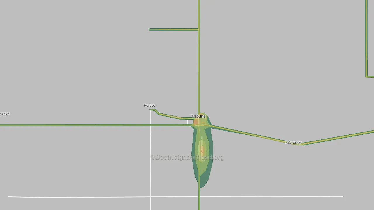 Tribune, KS Map of Noise Levels in Tribune