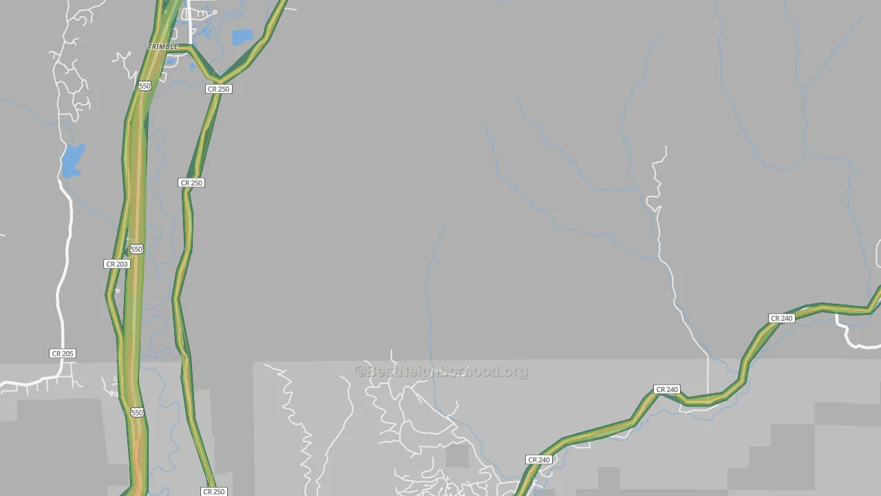 Trimble, CO Map of Noise Levels in Trimble