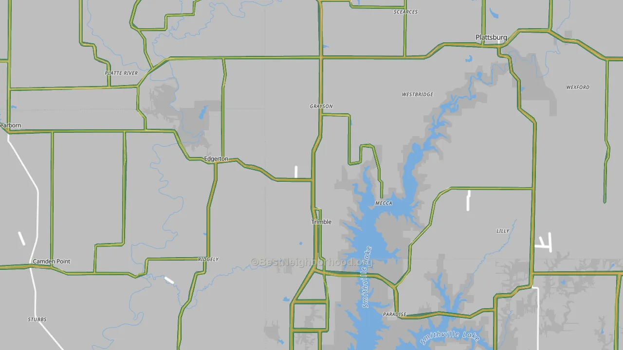 Trimble, MO Map of Noise Levels in Trimble