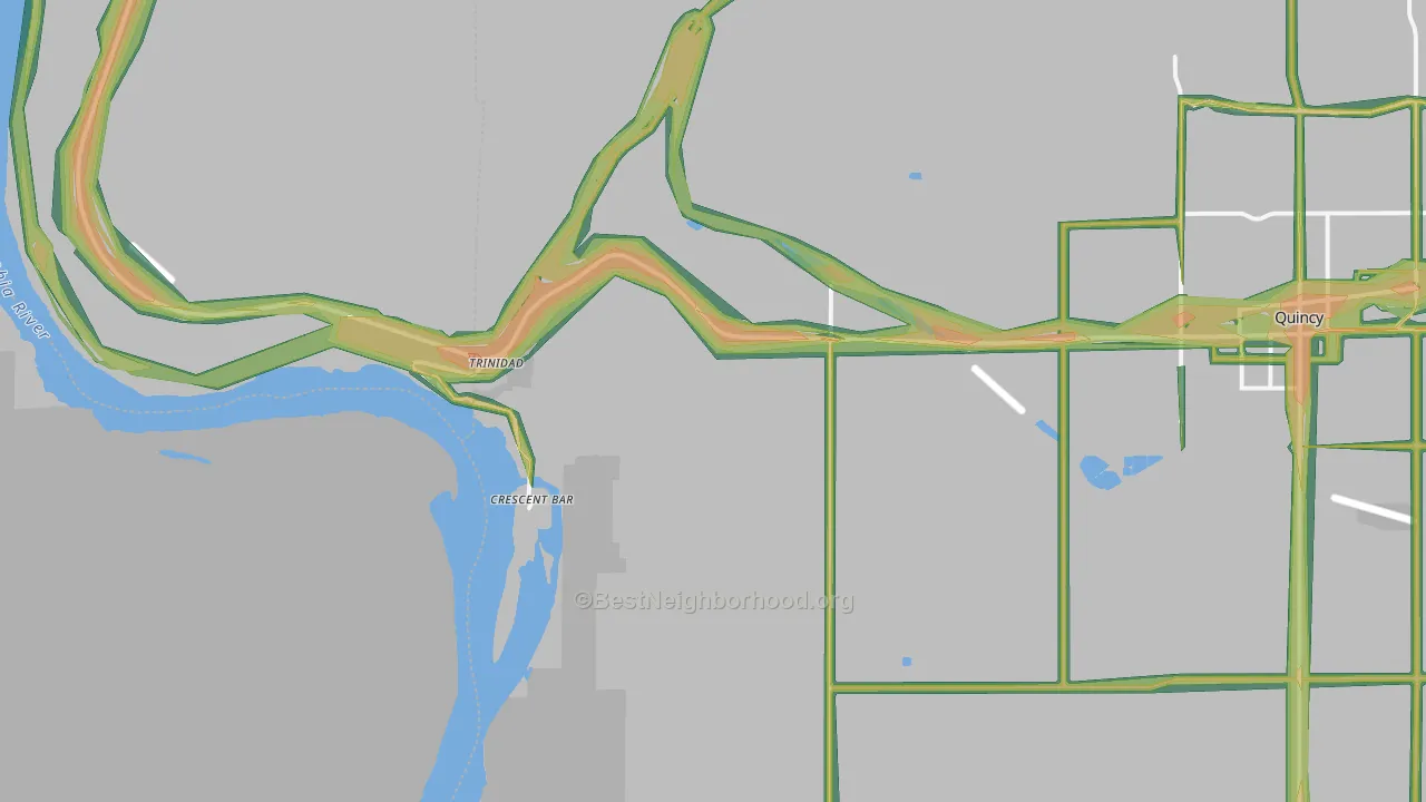 Trinidad, WA Map of Noise Levels in Trinidad