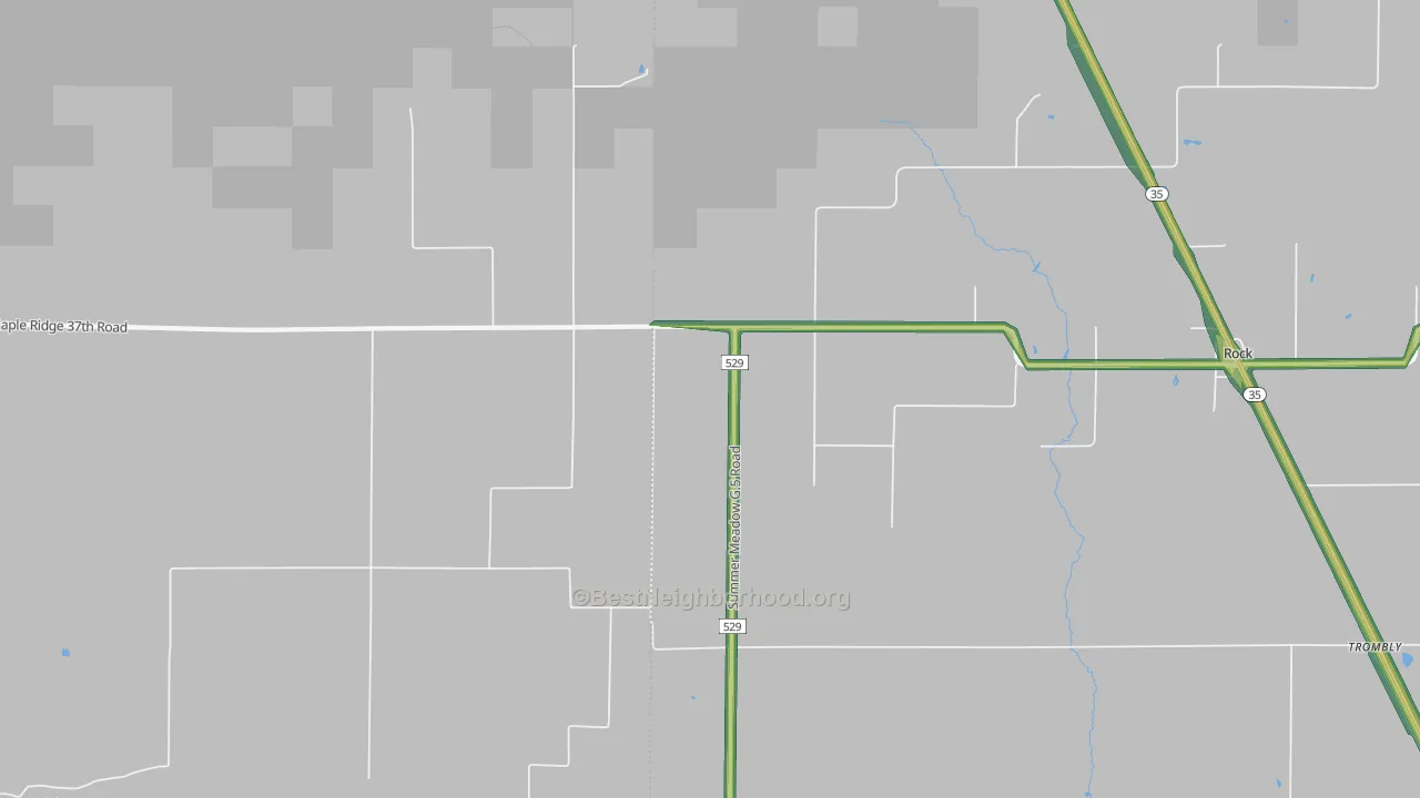 Trombly, MI Map of Noise Levels in Trombly