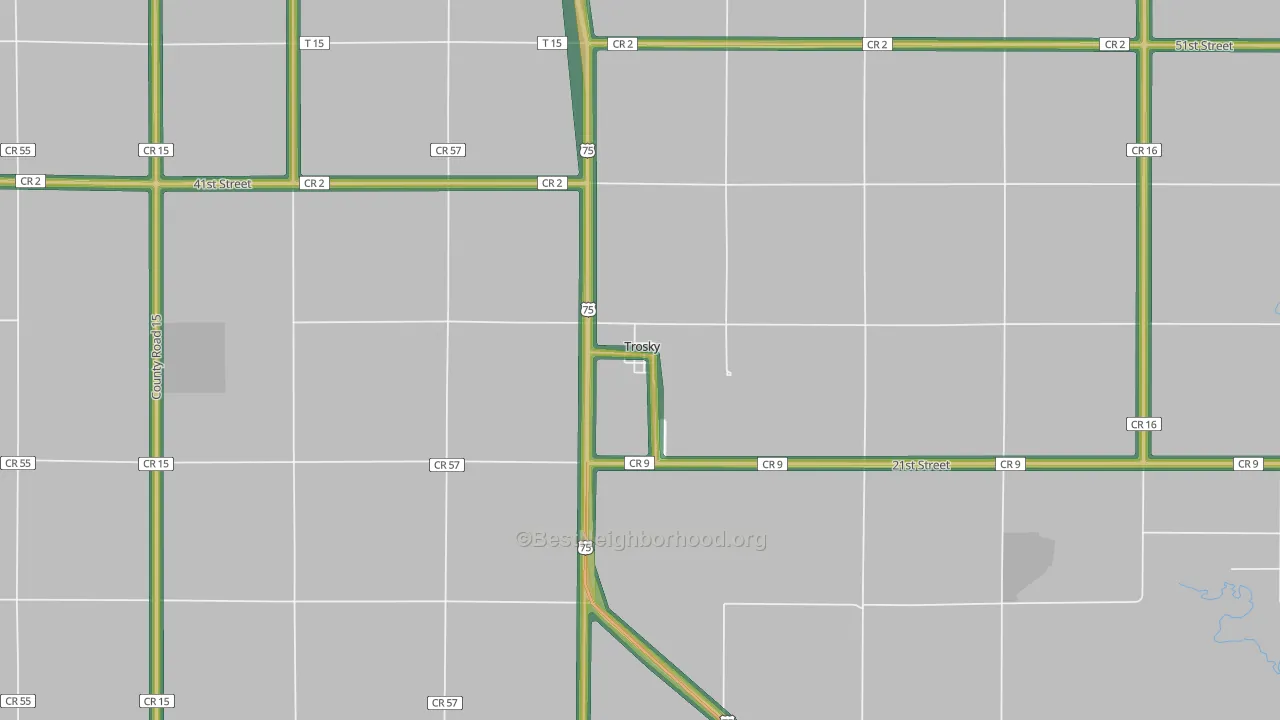 Trosky, MN Map of Noise Levels in Trosky