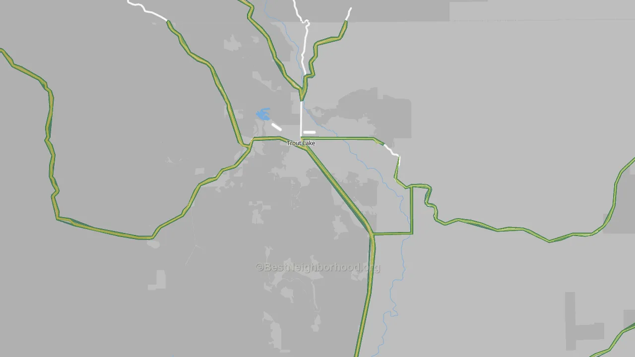 Trout Lake, WA Map of Noise Levels in Trout Lake